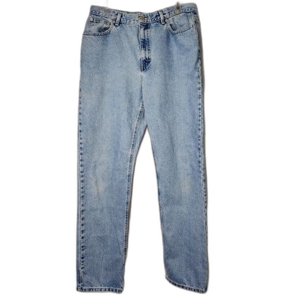 Woman's Vintage Y2K Tommy Hilfiger Mom Jeans Sz 14 Light Wash Denim Straight Leg - Picture 1 of 8